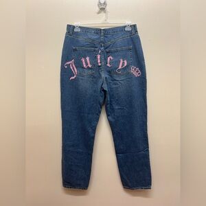 Juicy Couture Dark Blue Denim Jeans with Pink Back Logo